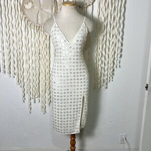 Revolve | NBD Winny Sequined Cocktail Dress Size XS in Ivory